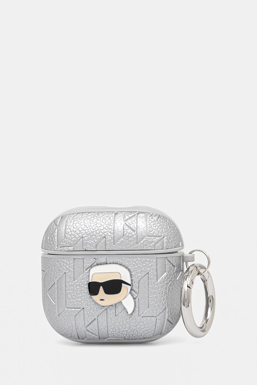 Θήκη για airpod Karl Lagerfeld AirPods 4 χρώμα: ασημί, KLA4PGKIPS