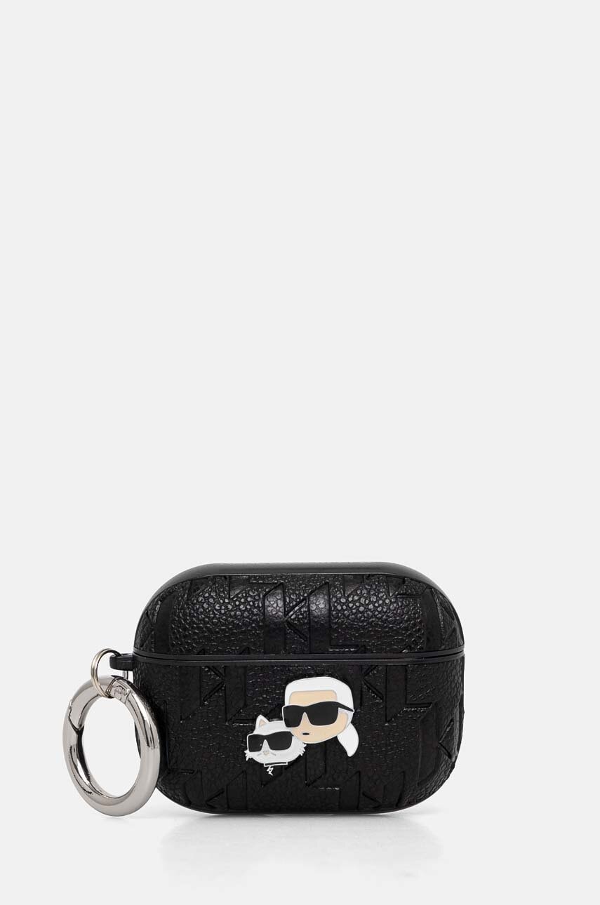 Θήκη για airpods Karl Lagerfeld AirPods Pro2 (2022/2023) χρώμα: μαύρο, KLAP2PGKCPK