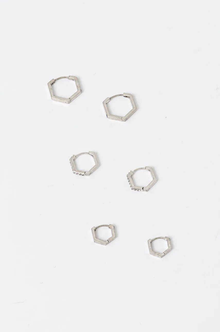 Σκουλαρίκια AllSaints 3-pack 37527083SLV041