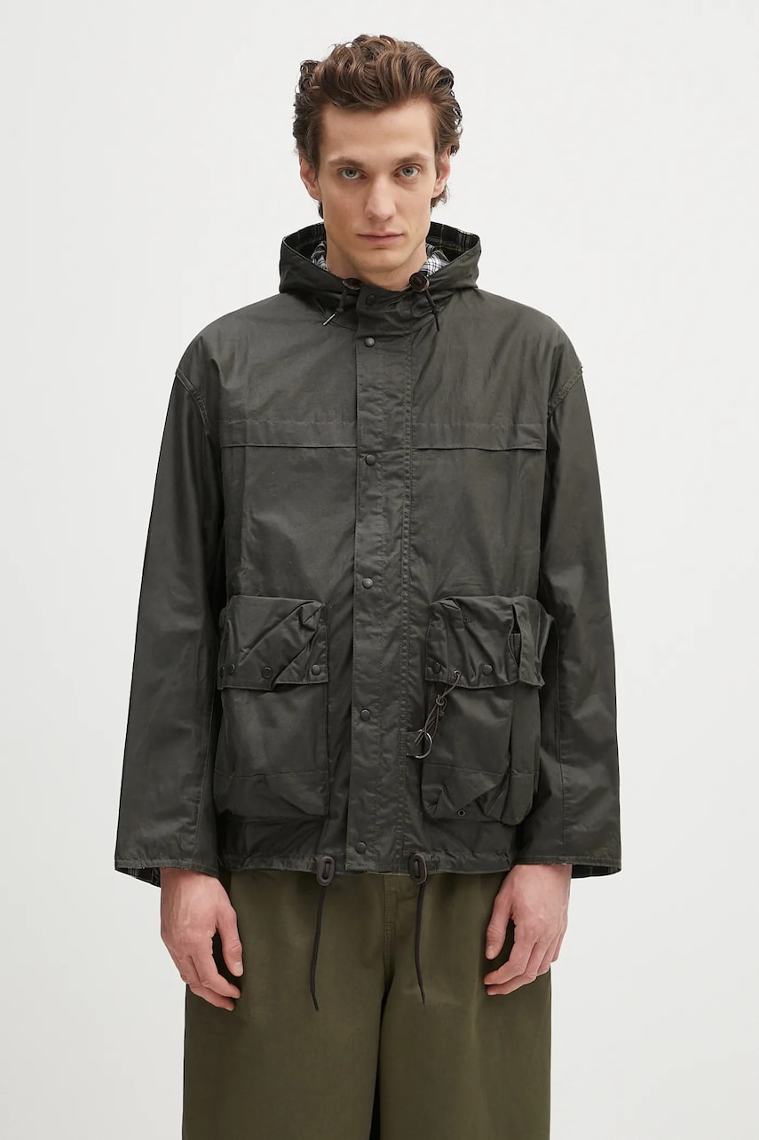 Μπουφάν Barbour Barbour Modified Durham Wax Jacket χρώμα: πράσινο, MWX2448