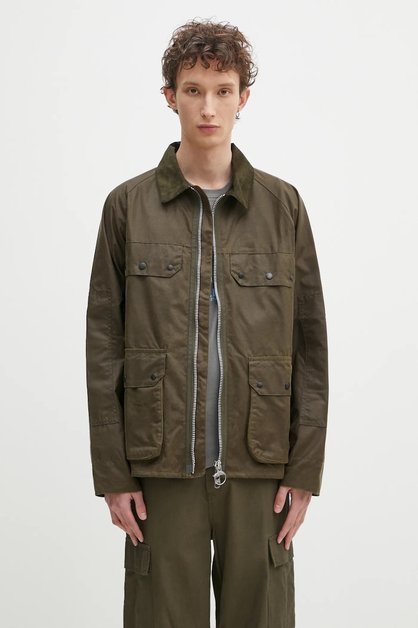 Μπουφάν Barbour Barbour Re-Engineered Short Bedale Wax Jacket χρώμα: πράσινο, MWX2446