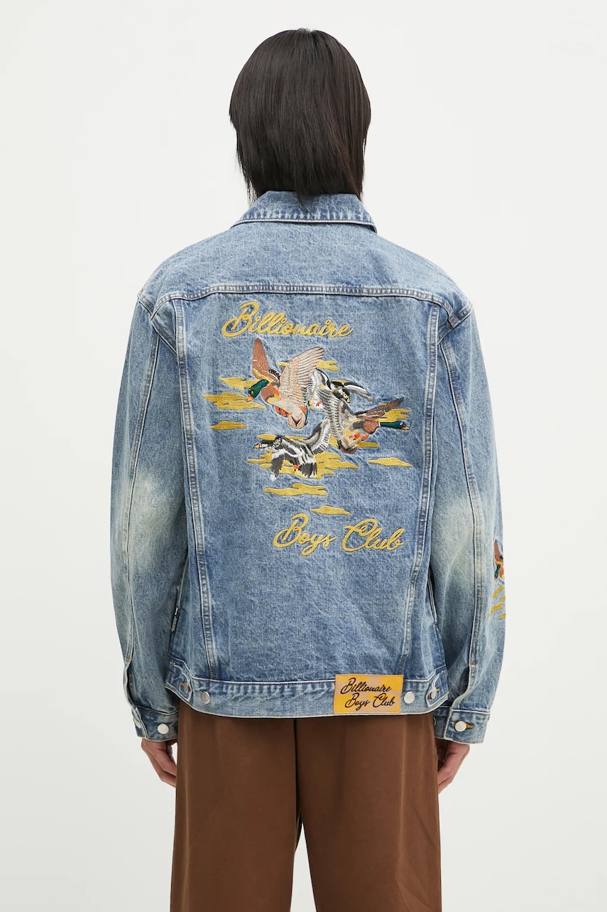 Τζιν μπουφάν Billionaire Boys Club Duck Embroidered Denim Jacket ανδρικό, χρώμα: μπλε, B24410