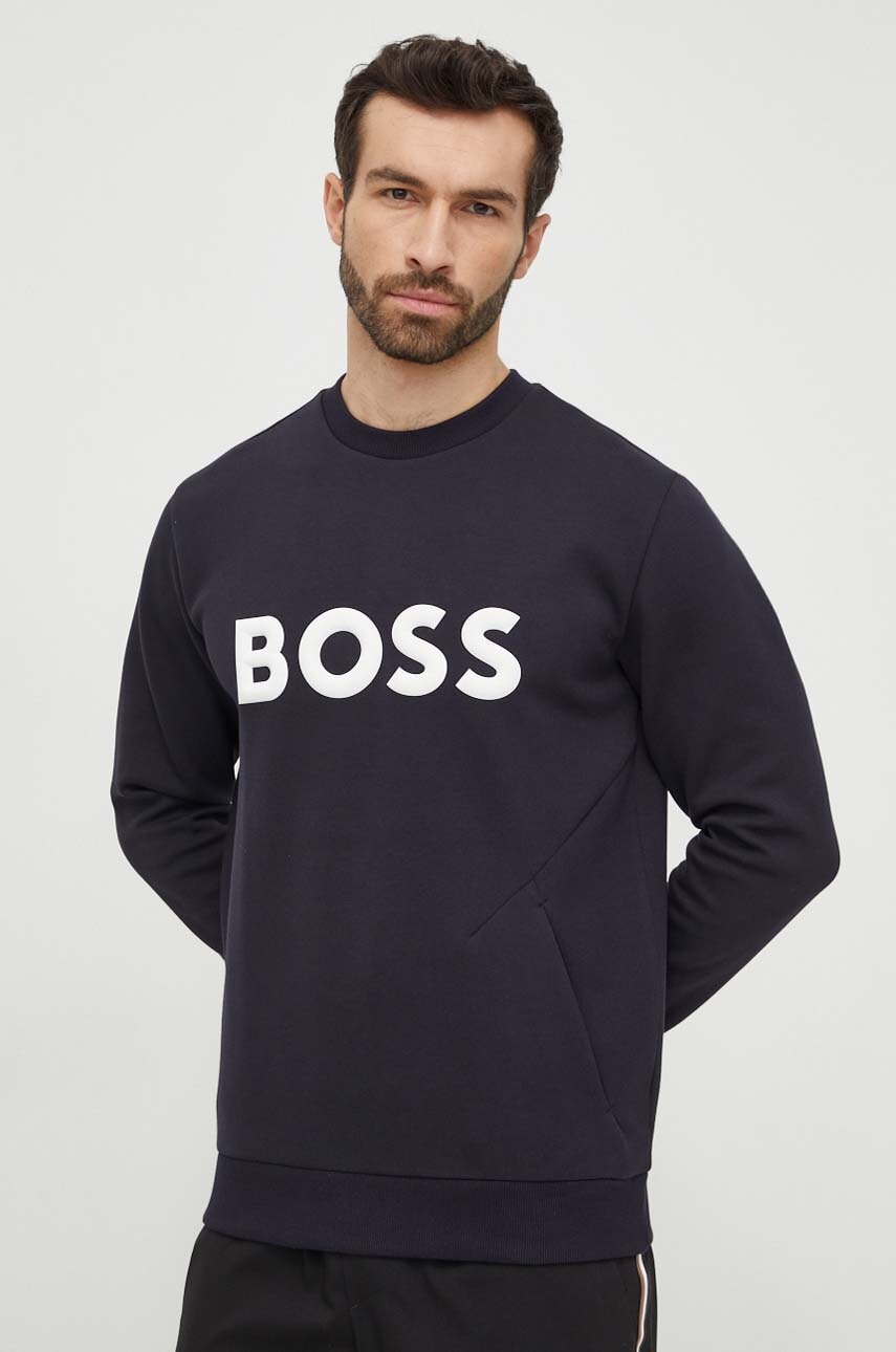 Μπλούζα Boss Green χρώμα: ναυτικό μπλε