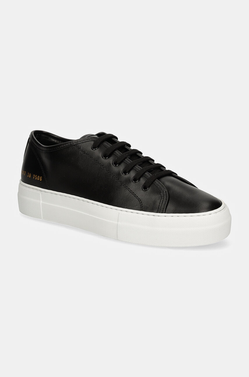 Δερμάτινα αθλητικά παπούτσια Common Projects Tournament Low Super in Leather χρώμα: μαύρο, 4017