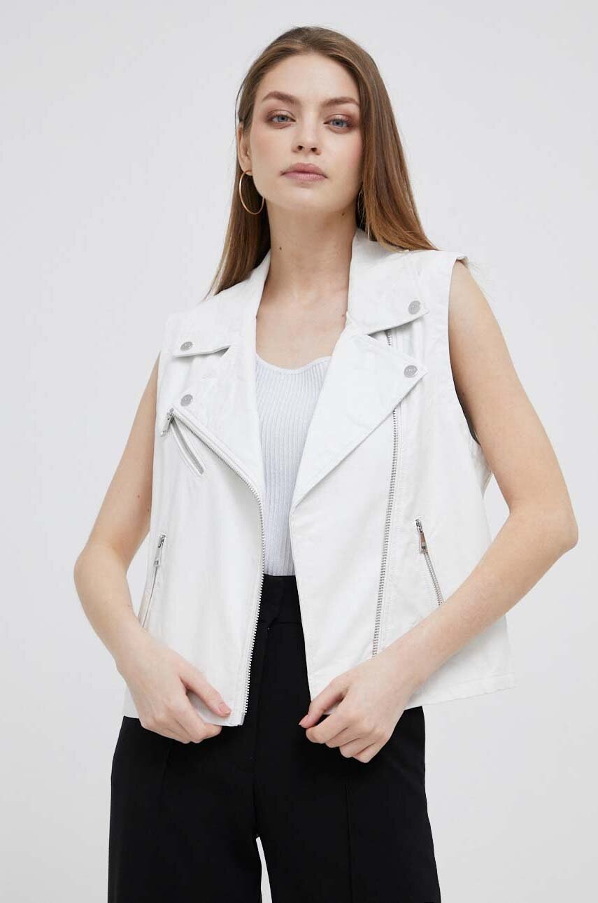 Αμάνικο μπουφάν DKNY χρώμα: άσπρο