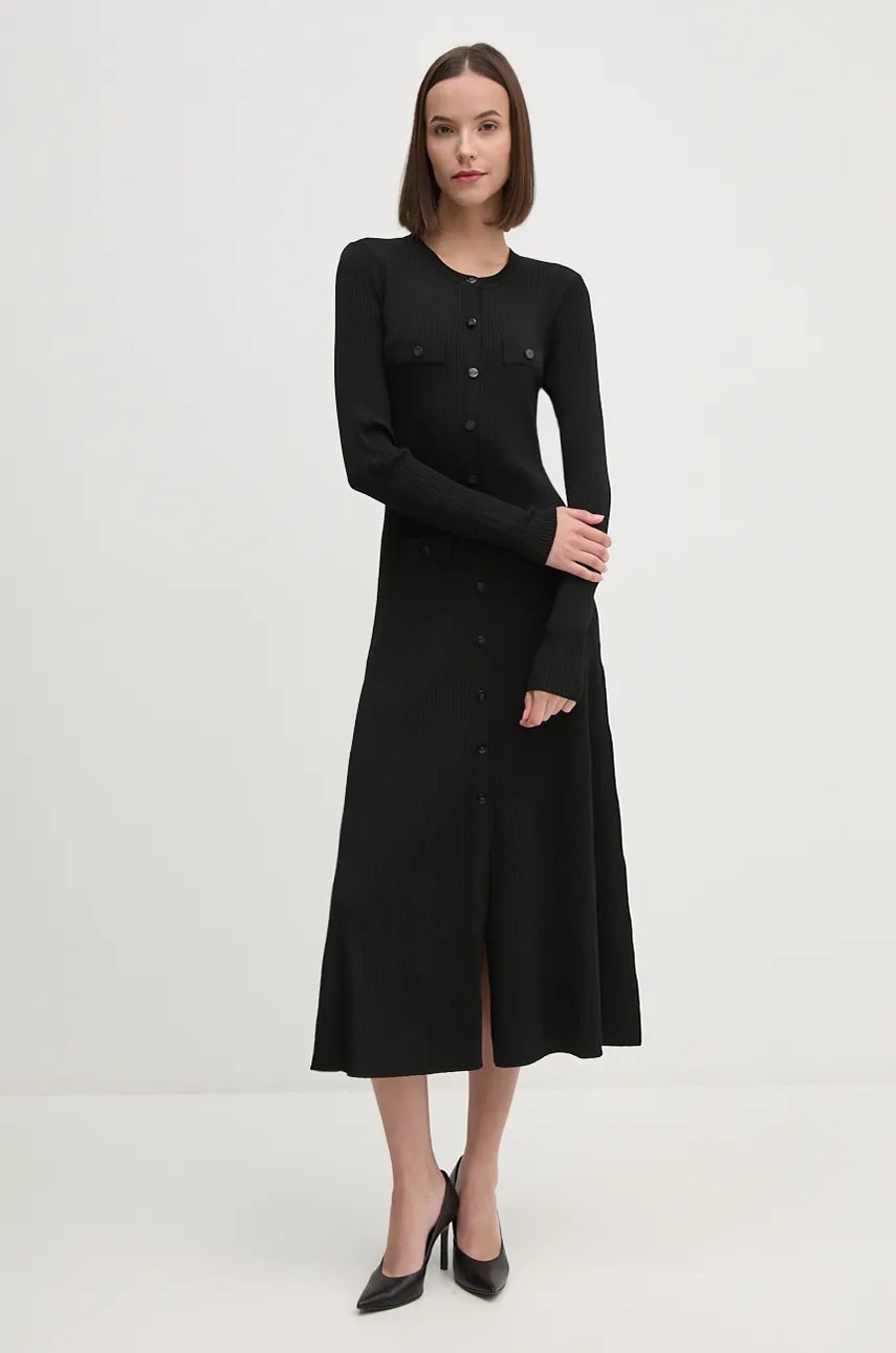 Φόρεμα Dkny χρώμα: μαύρο, D2G4A108