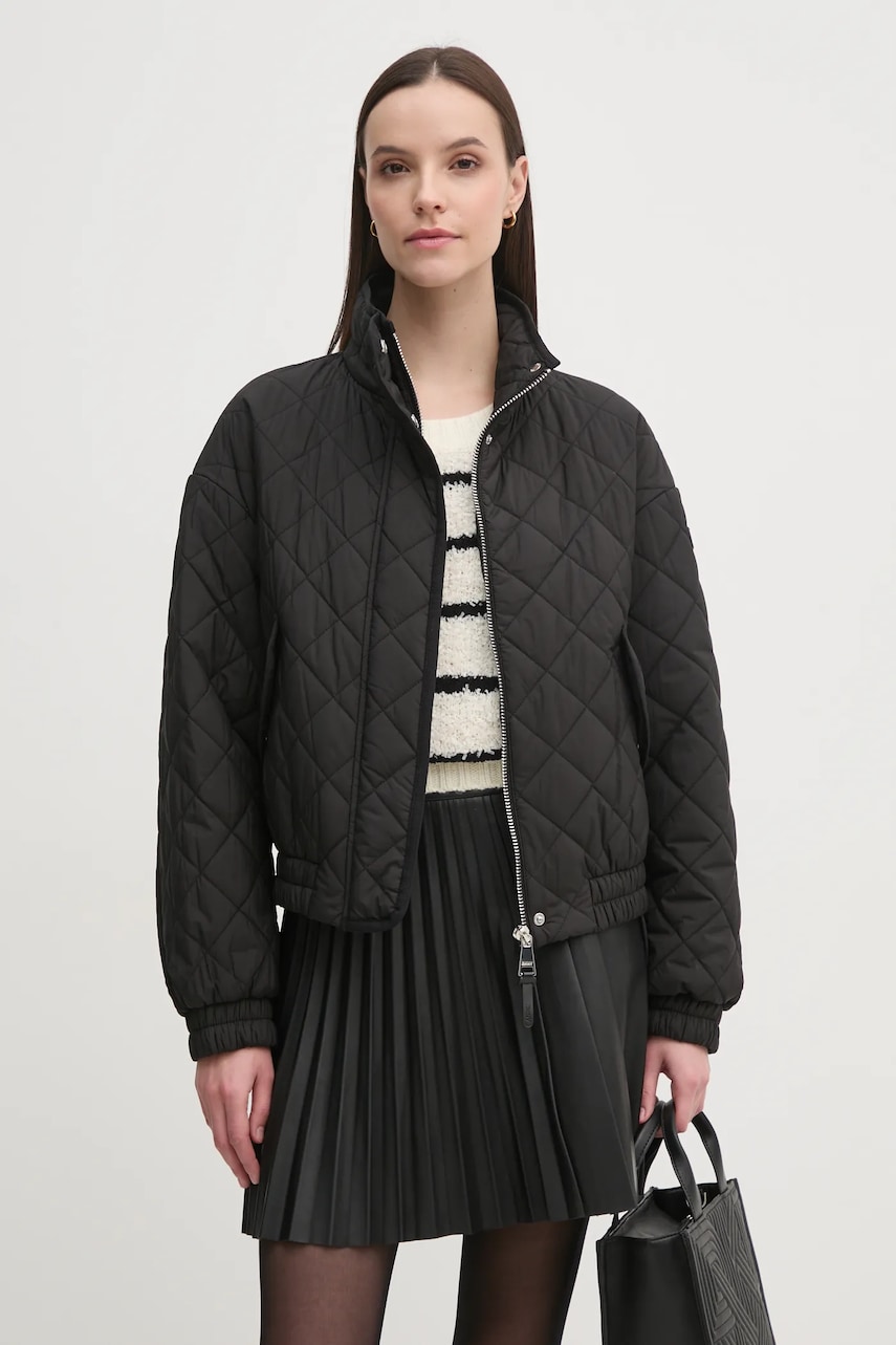 Μπουφάν Dkny χρώμα: μαύρο, DLEMPU30