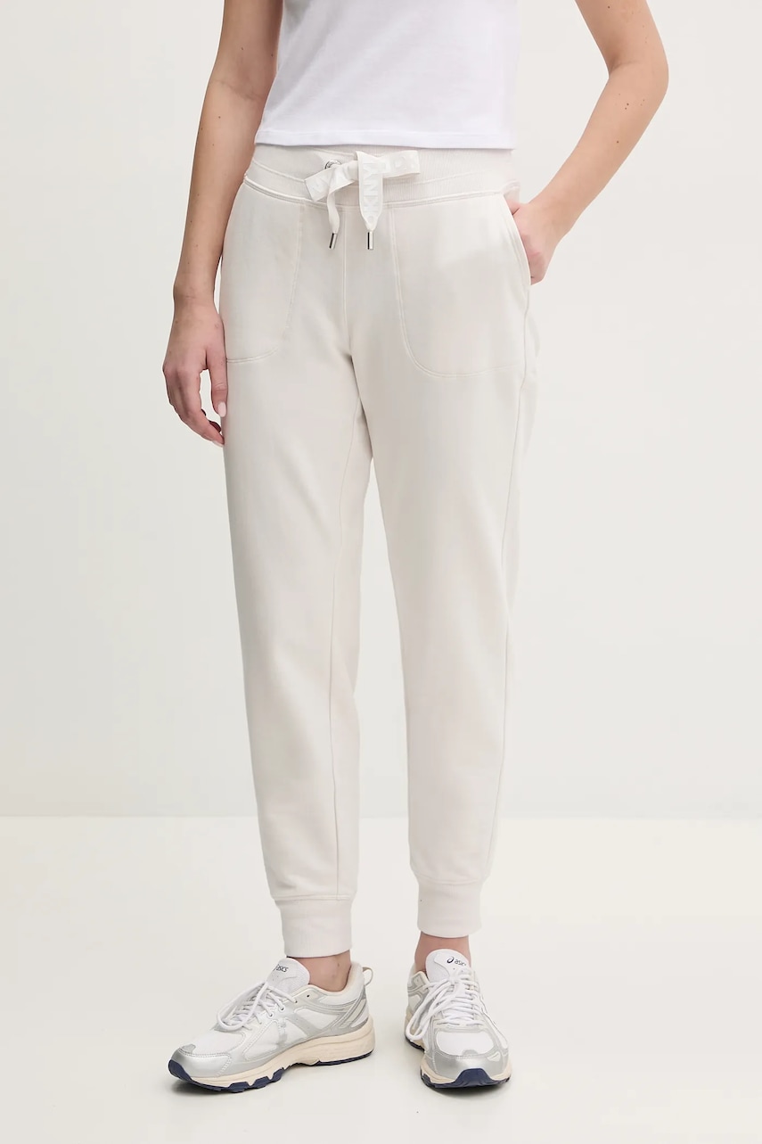 Παντελόνι φόρμας Dkny χρώμα: μπεζ, DP5P3496