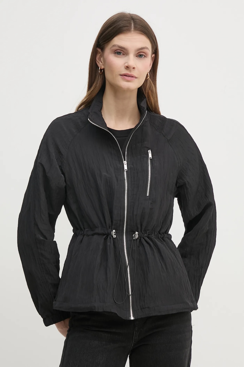 Μπουφάν Dkny χρώμα: μαύρο, P4KJIXTF