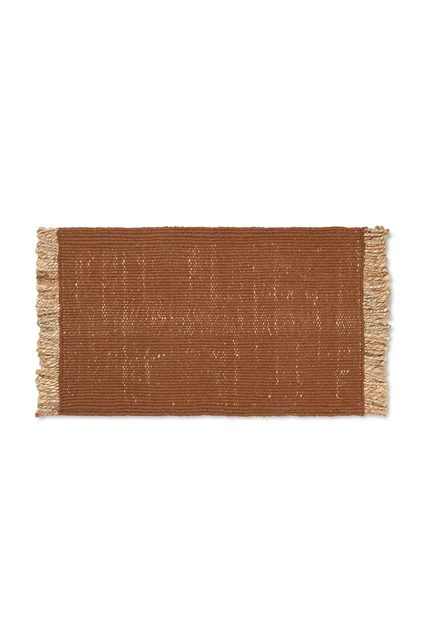 Χαλί ferm LIVING Block Mat χρώμα: καφέ