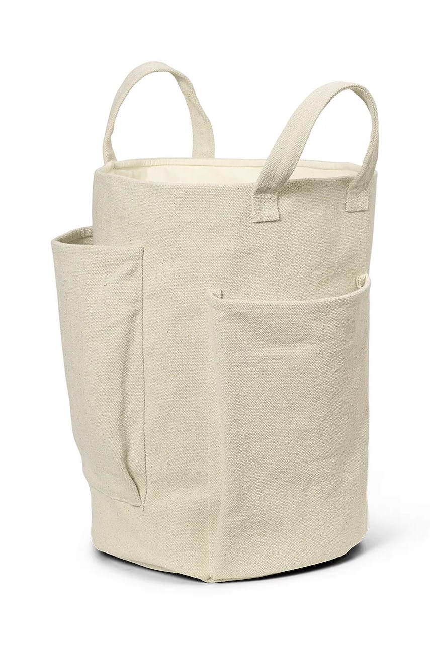 Καλάθι αποθήκευσης ferm LIVING Pocket Storage Bag χρώμα: μπεζ