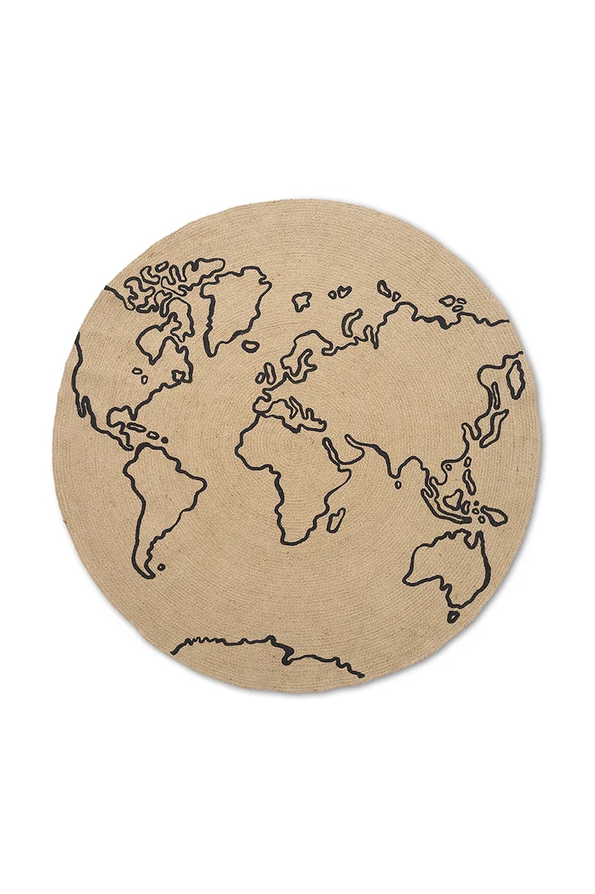 Χαλί ferm LIVING World L χρώμα: μπεζ