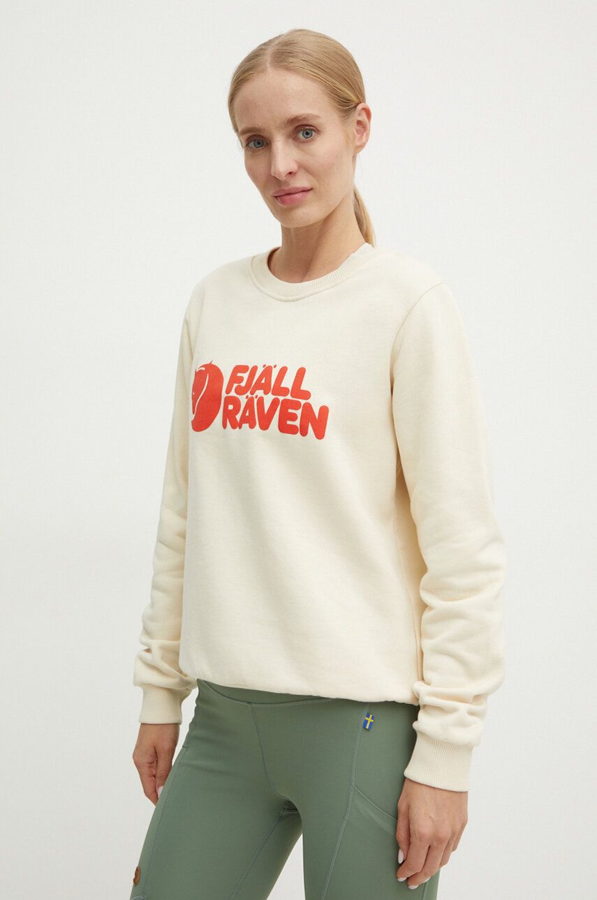 Μπλούζα Fjallraven Fjällräven Logo χρώμα: μπεζ, F84143.113.214