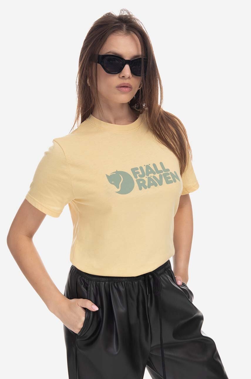 Μπλουζάκι Fjallraven NHL Pittsburgh Penguins Fjallraven Logo Tee χρώμα: κίτρινο H-MVPSP15WBP-QL F87146
