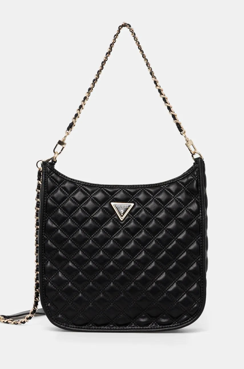 Τσάντα Guess GIULLY χρώμα: μαύρο, HWQG87 48030