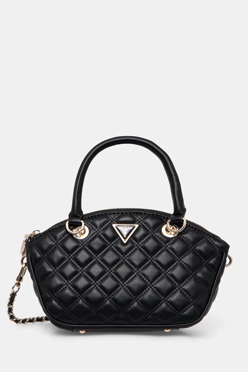 Τσάντα Guess GIULLY χρώμα: μαύρο, HWQG87 48760