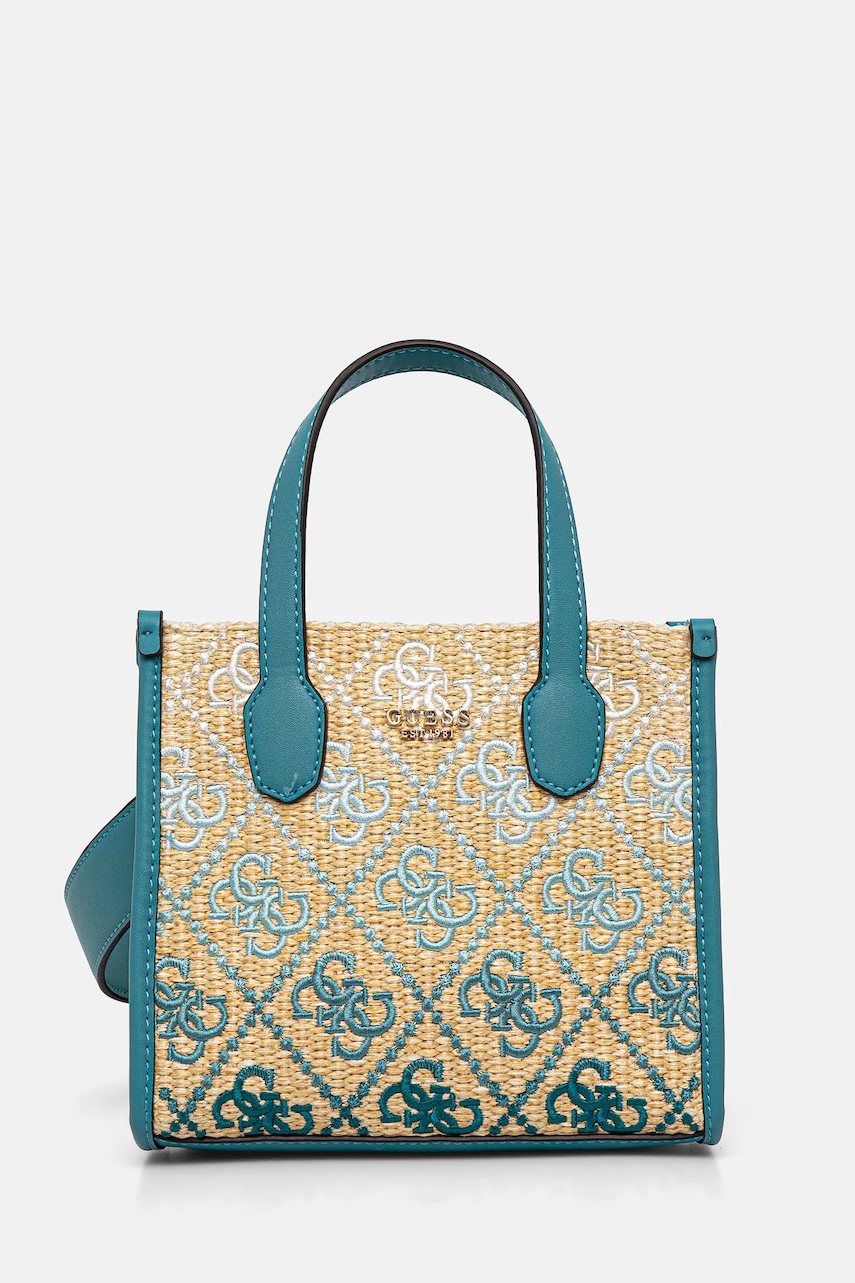 Τσάντα Guess SILVANA χρώμα: μπεζ, HWSW86 65770
