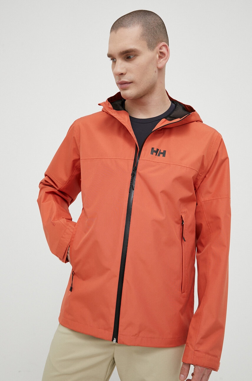 Αδιάβροχο μπουφάν Helly Hansen Active Ocean Bound ανδρικό, χρώμα: πορτοκαλί