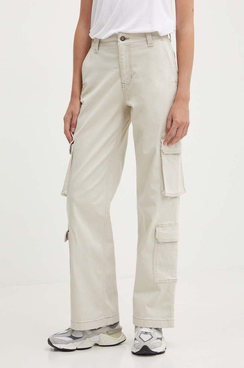 Παντελόνι Hollister Co. χρώμα: μπεζ, KI356-4095-101