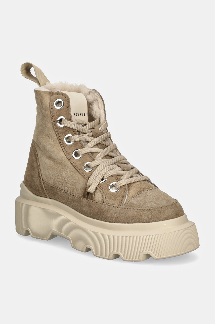 Σουέτ παπούτσια Inuikii Matilda Shearling χρώμα: μπεζ, 35203-028