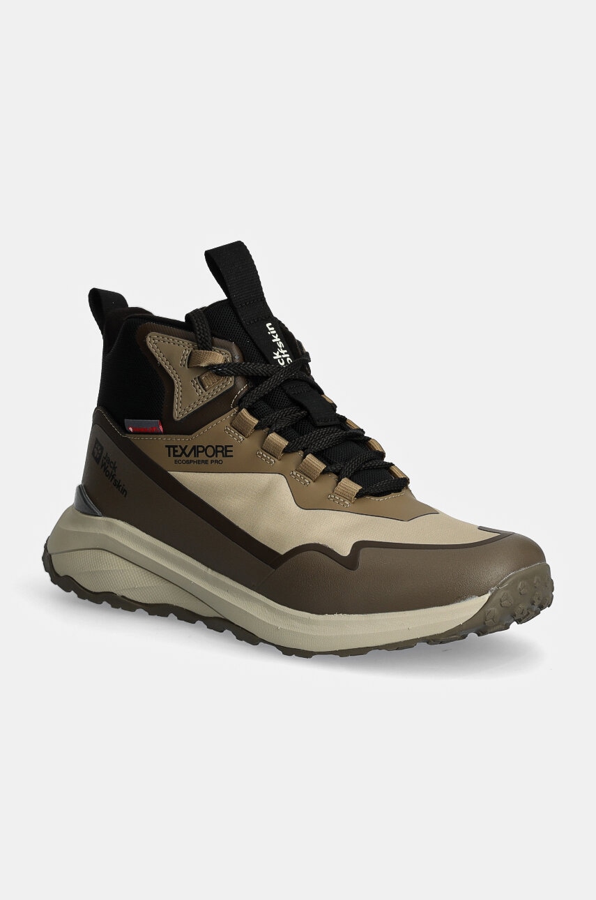Παπούτσια Jack Wolfskin Dromoventure WT Texapore Mid χρώμα: καφέ, A62297
