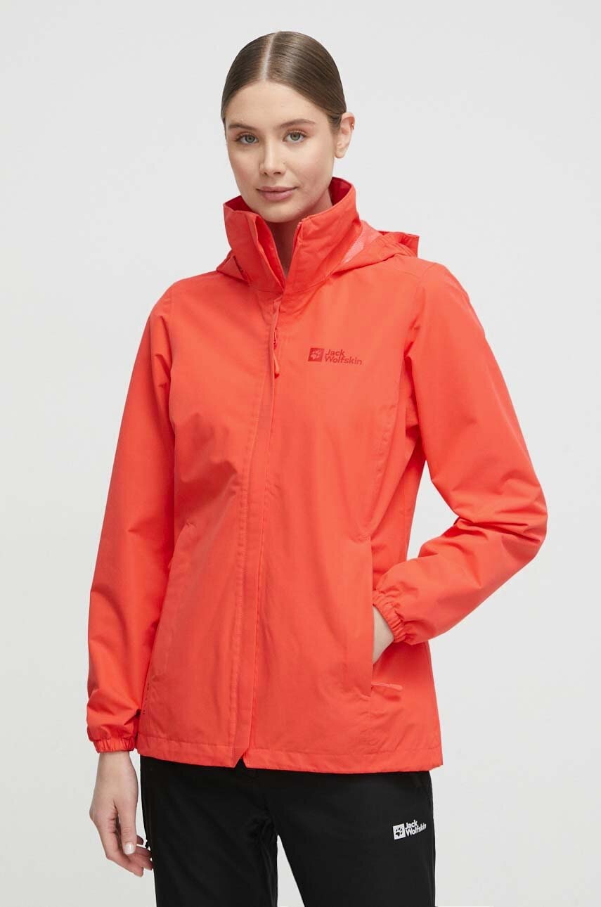 Μπουφάν Jack Wolfskin Stormy Point χρώμα: κόκκινο