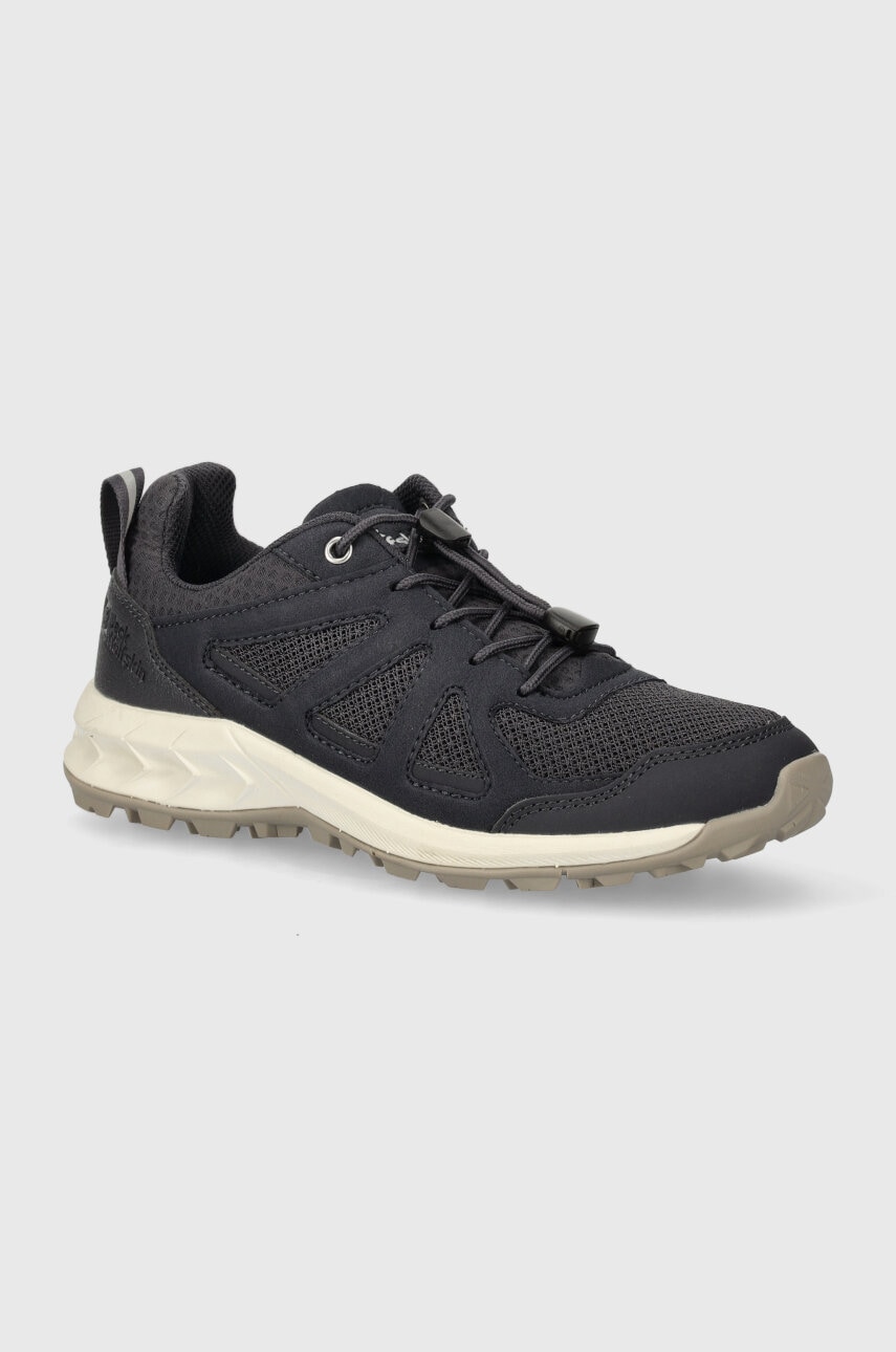 Παπούτσια Jack Wolfskin Woodland 2 Vent Low χρώμα: μαύρο