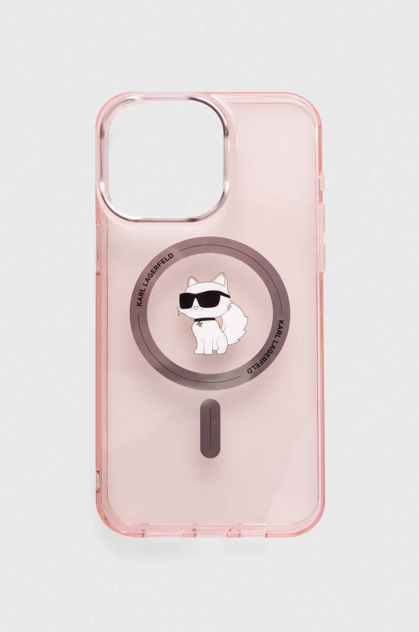 Θήκη κινητού Karl Lagerfeld iPhone 15 Pro Max 6.7"iPhone 15 Pro Max 6.7" χρώμα: ροζ