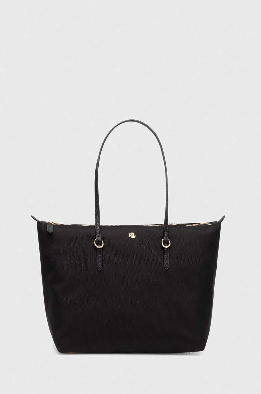 Τσάντα Lauren Ralph Lauren χρώμα: μαύρο