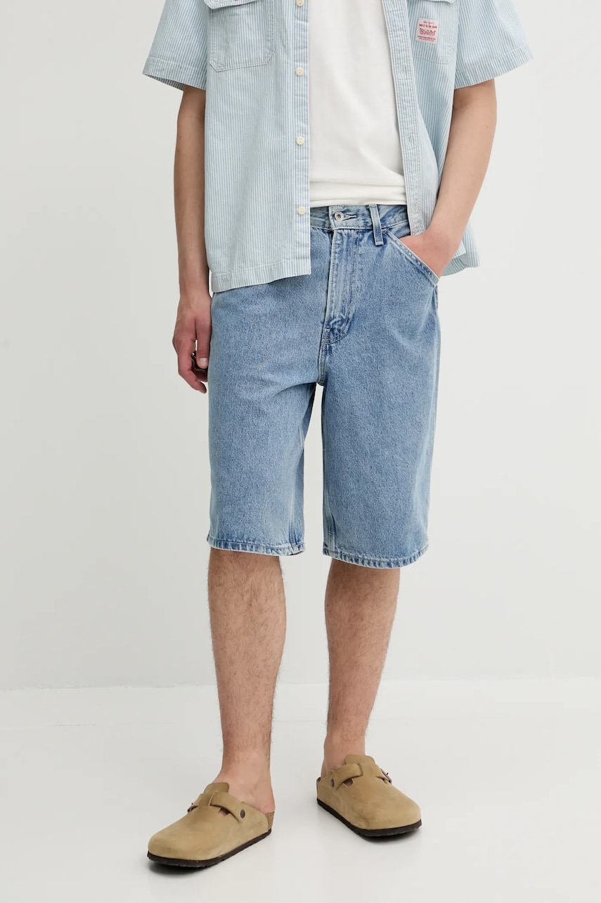 Τζιν σορτς Levi's 568 LOOSE CRPNTR SHORTS ανδρικό, χρώμα: μπλε, 001K8