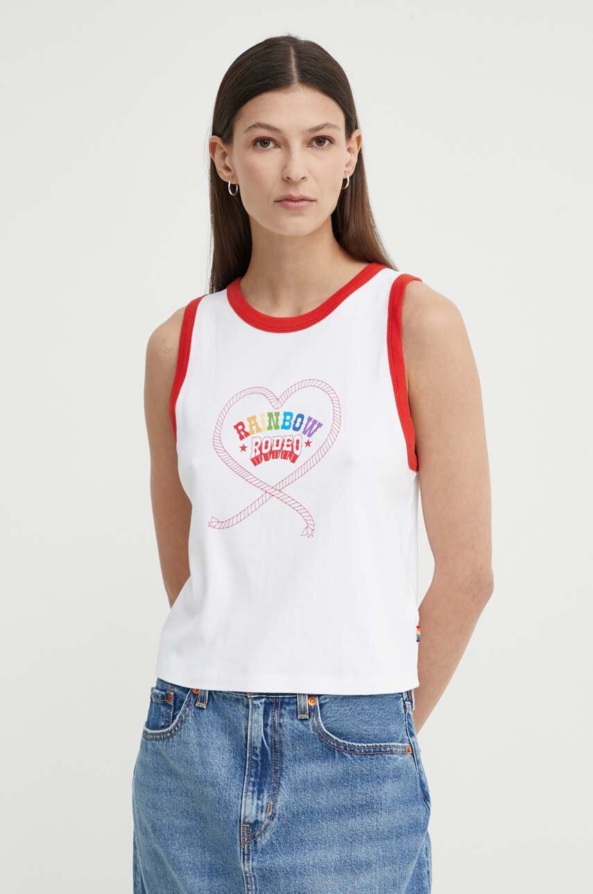 Βαμβακερό τοπ Levi's Pride χρώμα: άσπρο