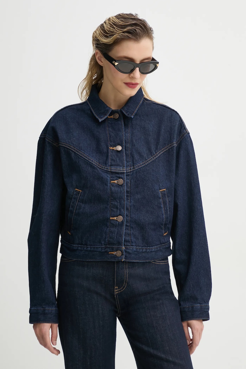 Μπουφάν Levi's SHRUNKEN 90S TRCKR WSTRN χρώμα: ναυτικό μπλε, 001WO