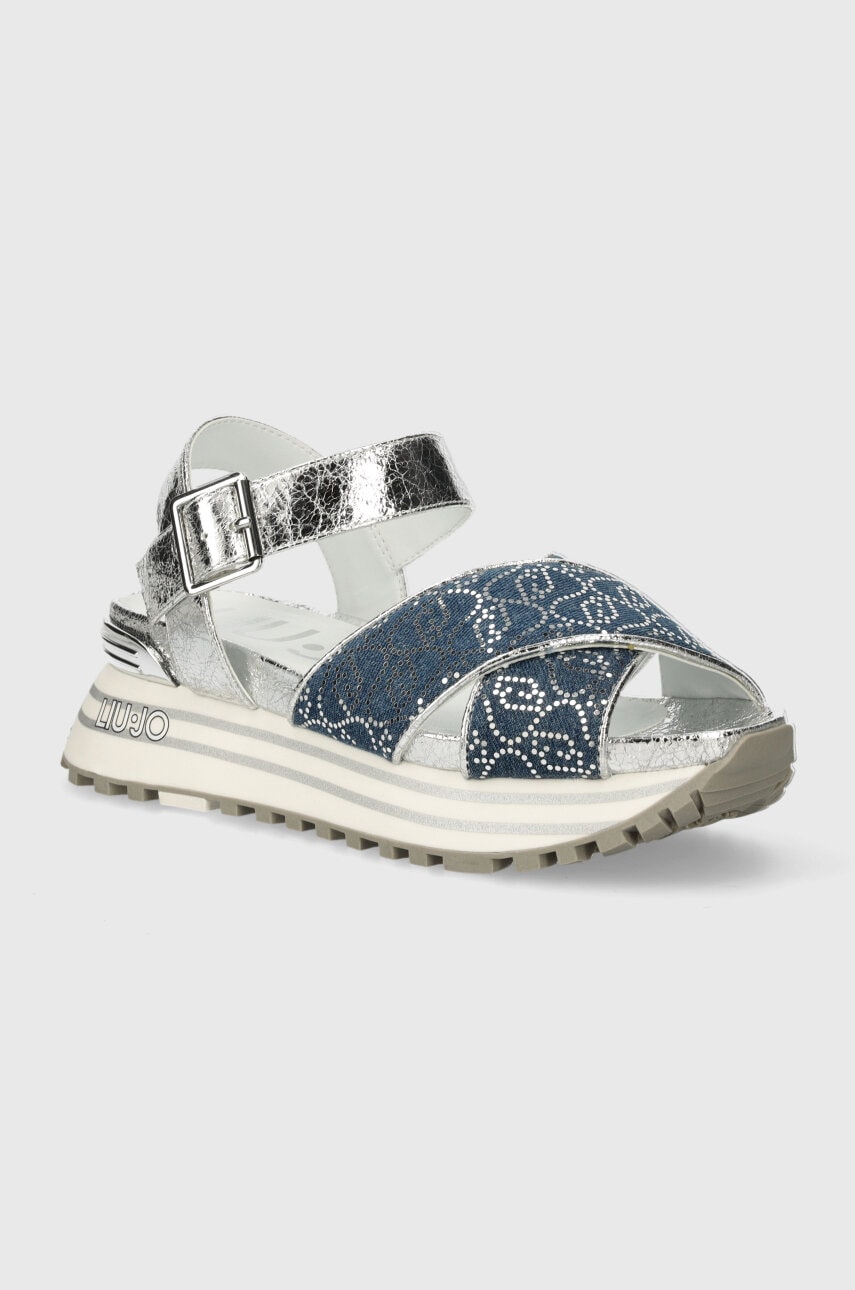 Σανδάλια Liu Jo LIU JO MAXI WONDER SANDAL 11 χρώμα: ασημί, BA4105EX259S3254