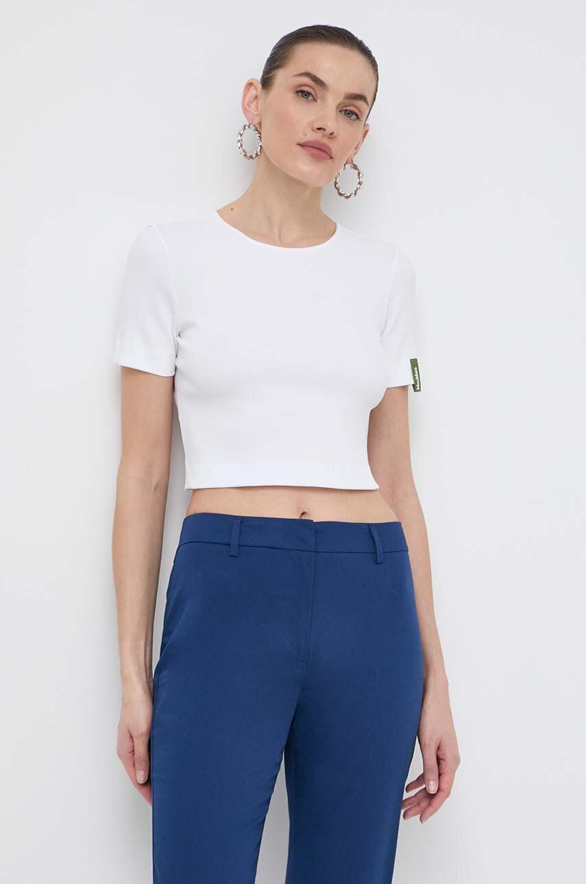 Μπλουζάκι Max Mara Leisure χρώμα: άσπρο