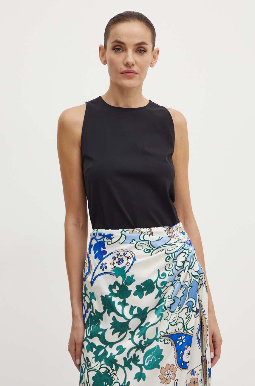 Μπλουζάκι Max Mara Leisure χρώμα: μαύρο, 2426946027600