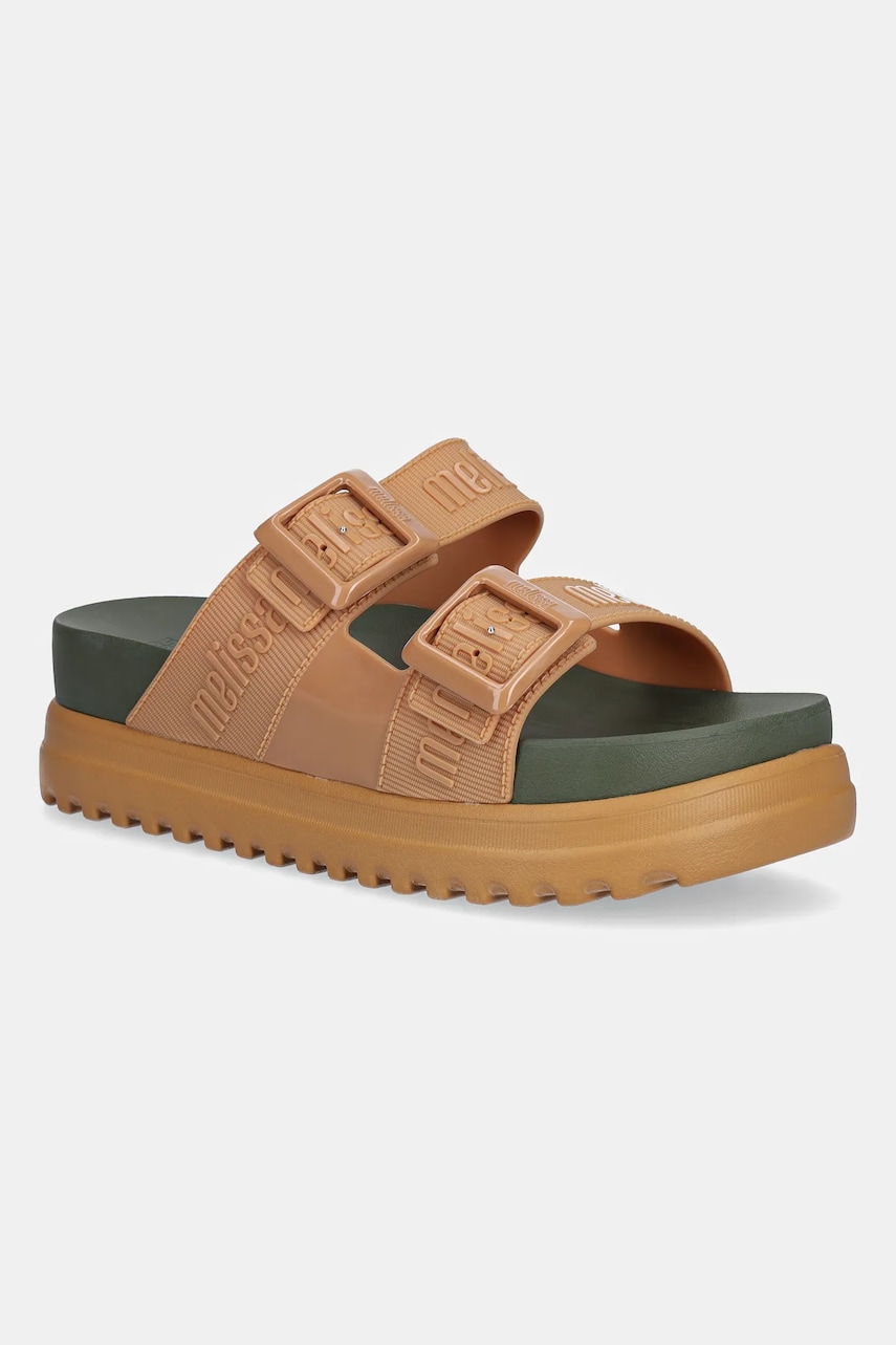 Παντόφλες Melissa COZY M LOVER PLATFORM AD χρώμα: καφέ, M.35977.BI126