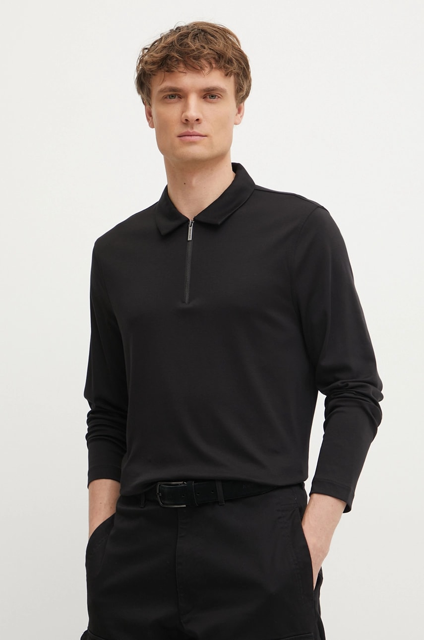 Μακρυμάνικο Michael Kors χρώμα: μαύρο, CR552FSC93