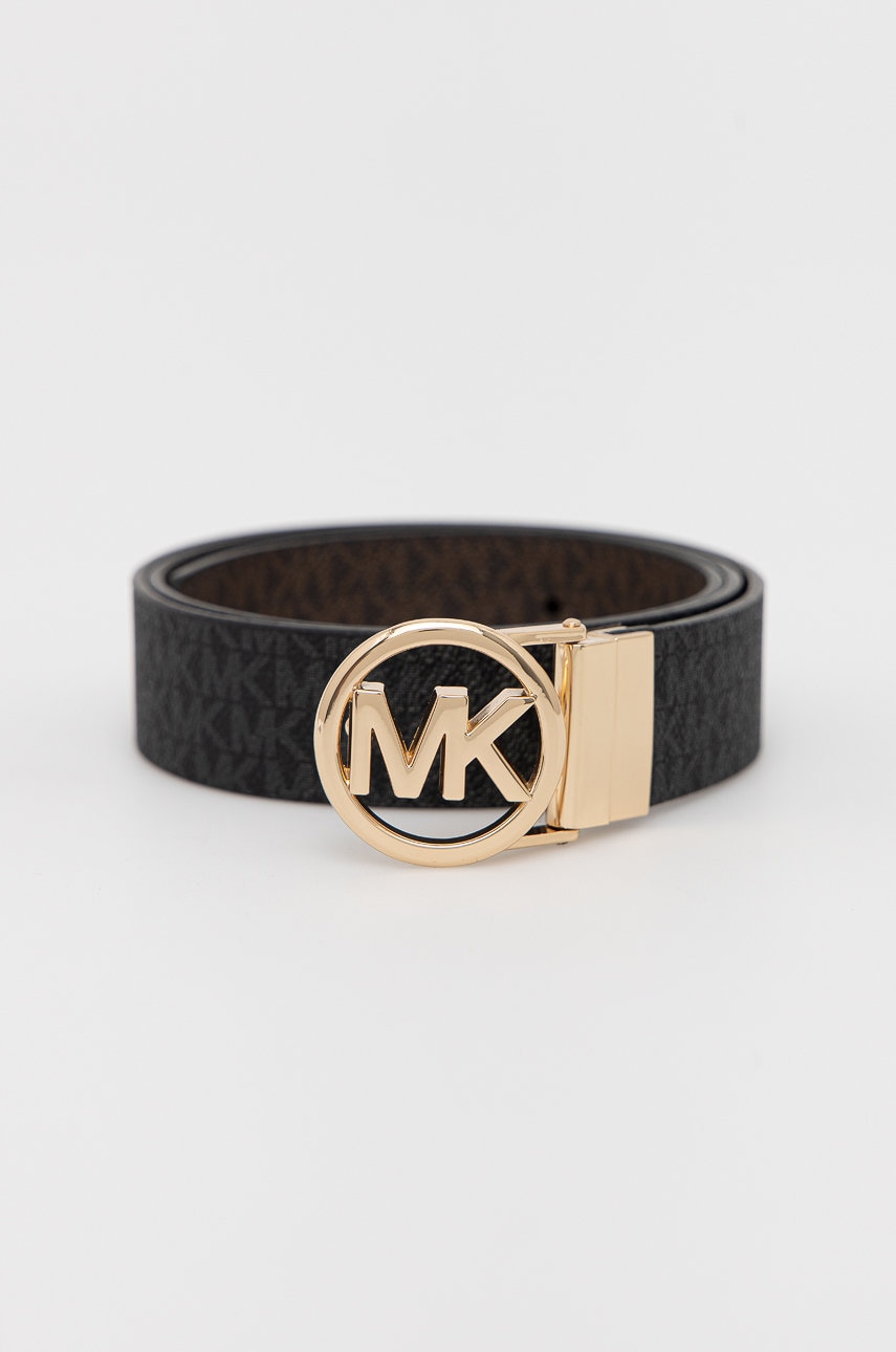 Αναστρέψιμη ζώνη MICHAEL Michael Kors χρώμα: καφέ