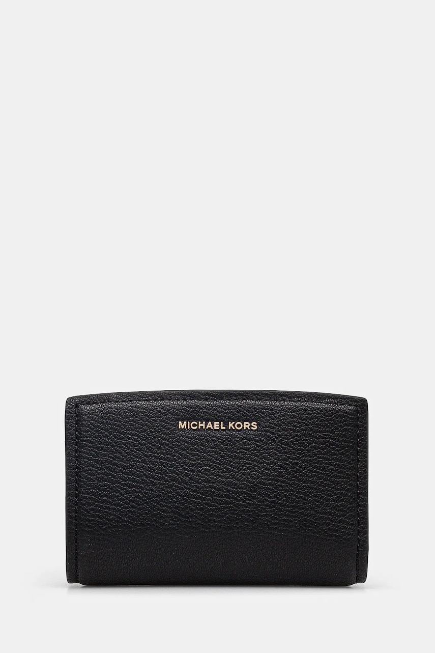 Δερμάτινο πορτοφόλι MICHAEL Michael Kors γυναικείο, χρώμα: μαύρο, 32S5GYTZ2L