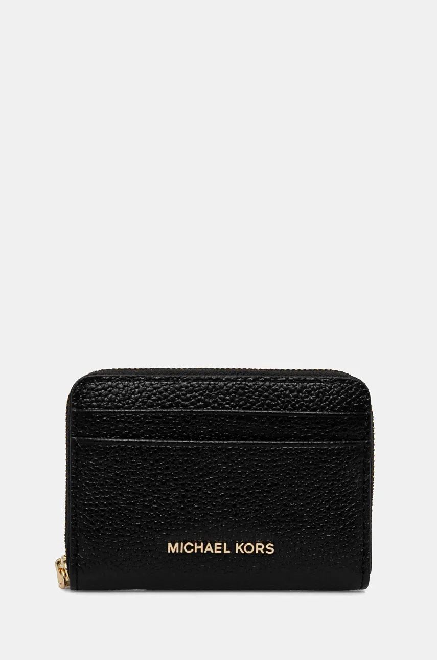 Δερμάτινο πορτοφόλι MICHAEL Michael Kors γυναικείο, χρώμα: μαύρο, 32T4GJ6Z5L