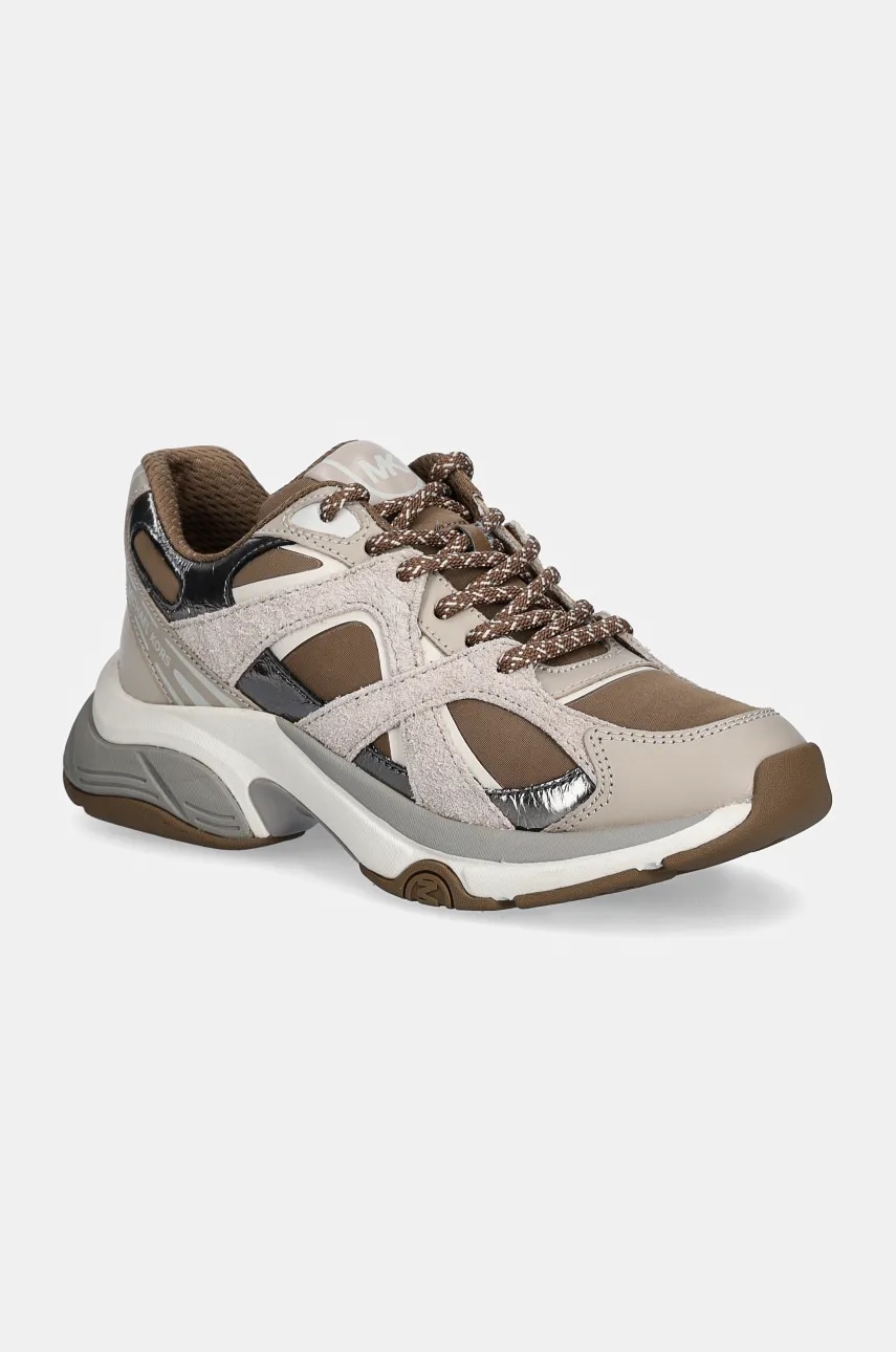 Αθλητικά MICHAEL Michael Kors Leo χρώμα: μπεζ, 43F4LEFS1L.287