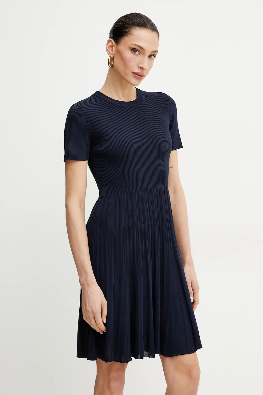 Φόρεμα MICHAEL Michael Kors χρώμα: ναυτικό μπλε, MS5830OBFD