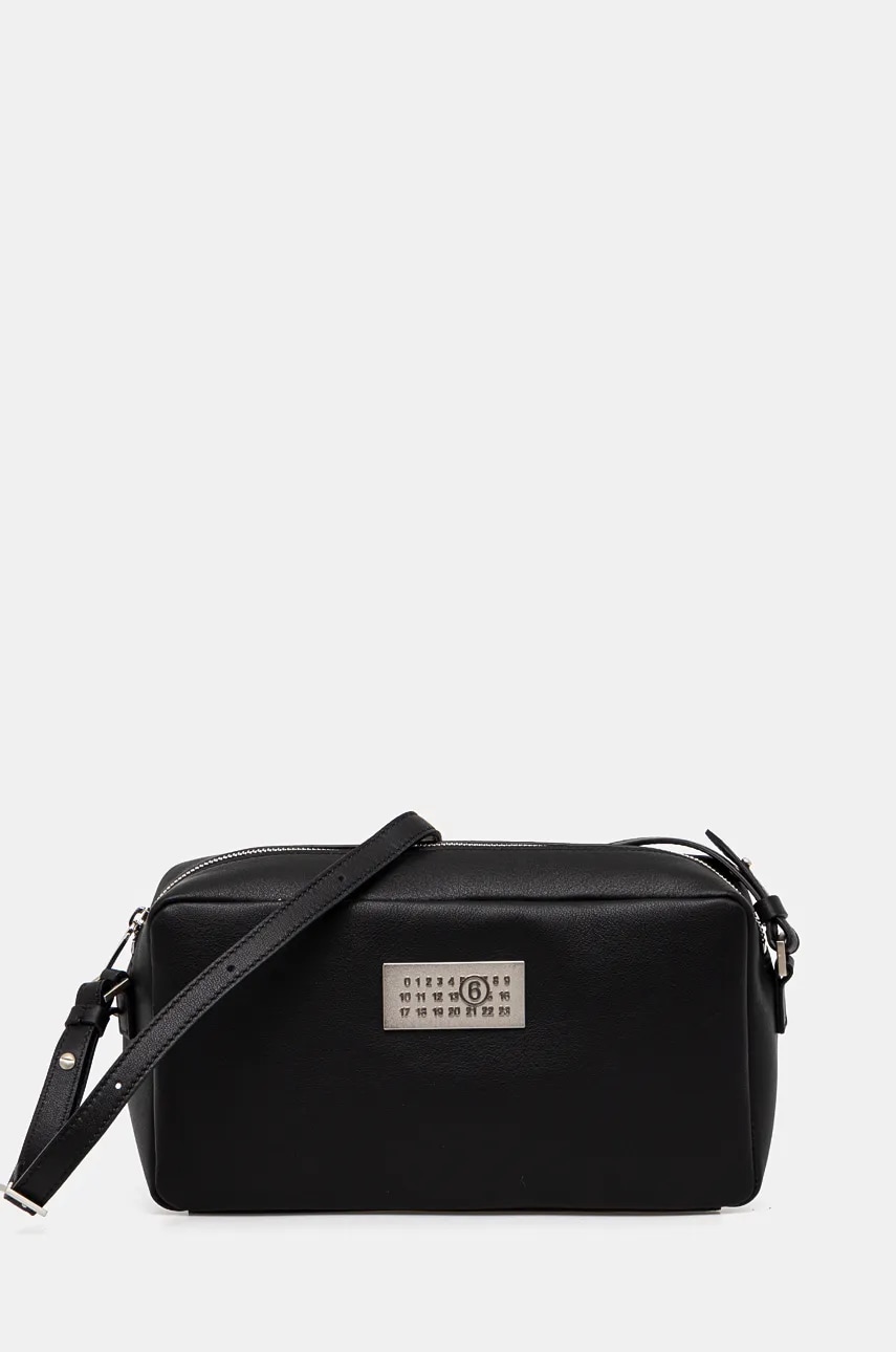 Δερμάτινο φακελάκι MM6 Maison Margiela χρώμα: μαύρο, SB6WG0014.P7182