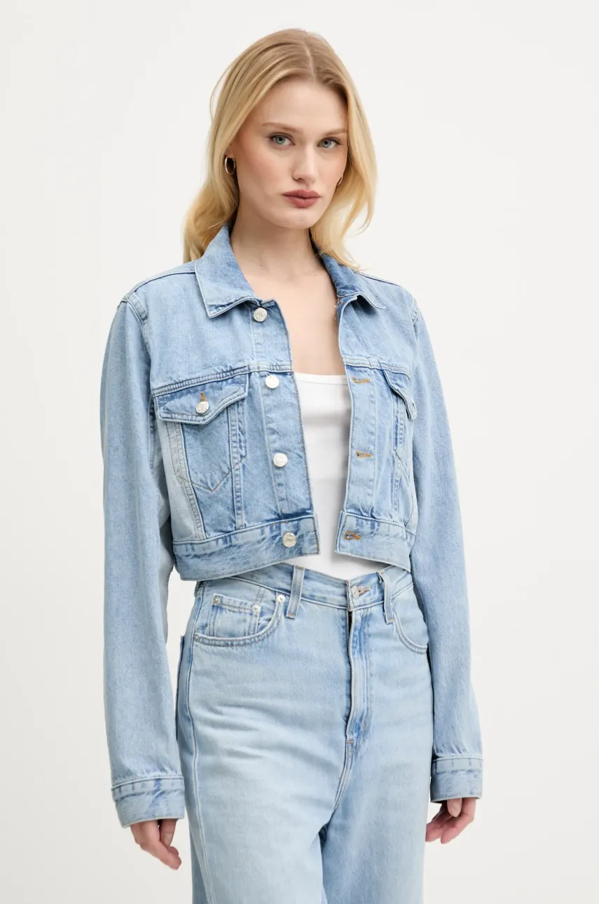 Τζιν μπουφάν Moschino Jeans χρώμα: μπλε, 0503 3719