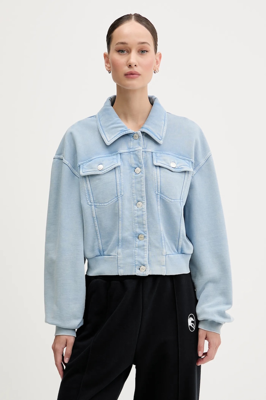Τζιν μπουφάν Moschino Jeans χρώμα: μπλε, 0504 3730