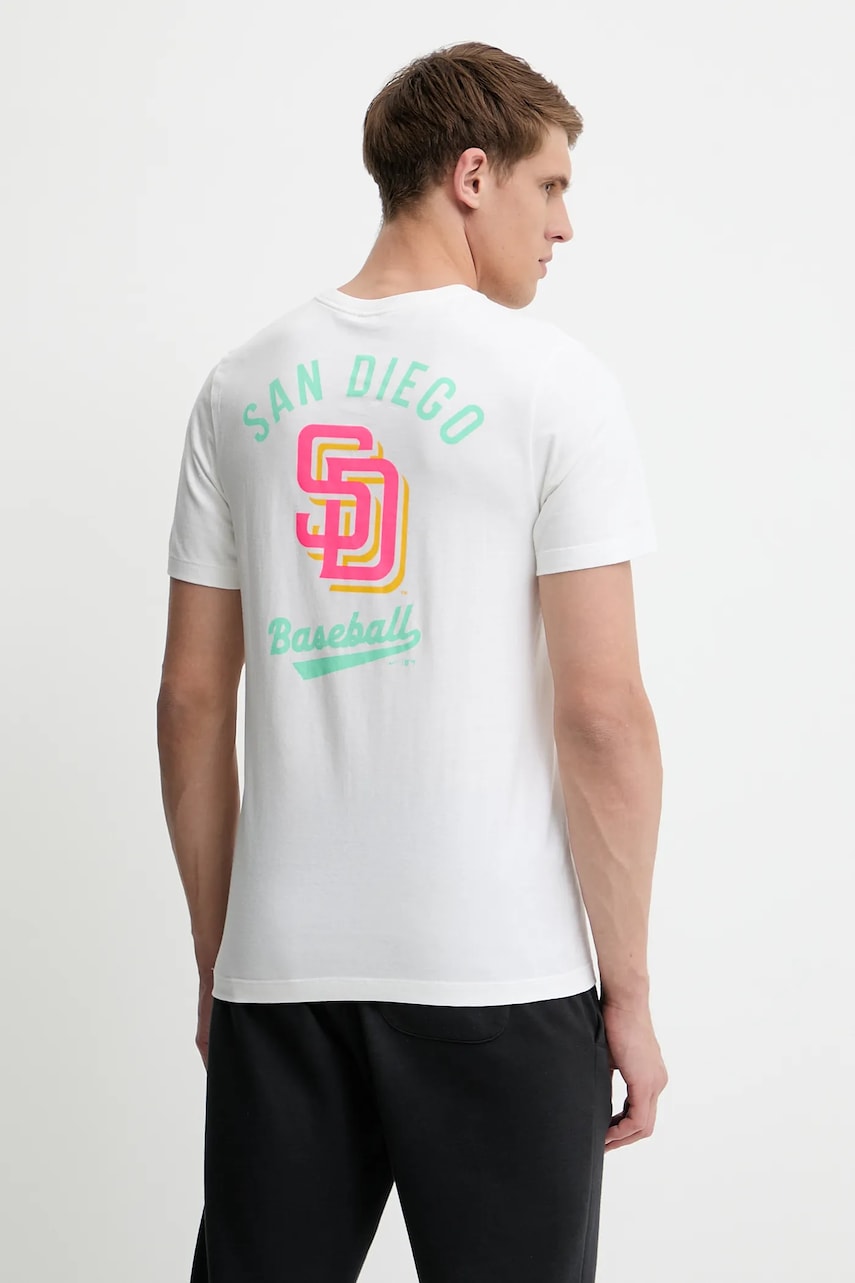 Βαμβακερό μπλουζάκι Nike San Diego Padres ανδρικό, χρώμα: άσπρο, N199-10A-PYP-SAZ