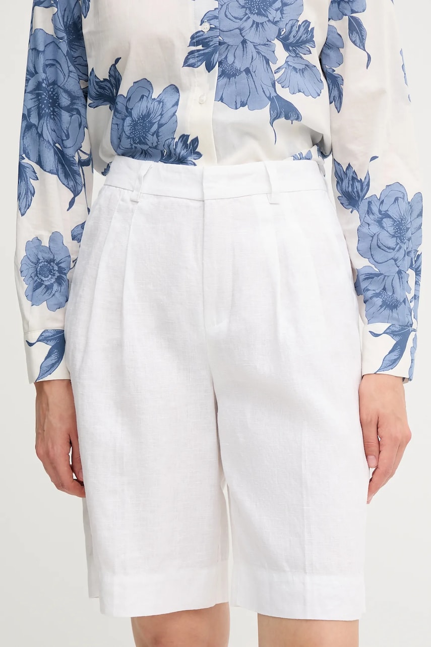 Σορτς από λινό OUI χρώμα: άσπρο, 92922