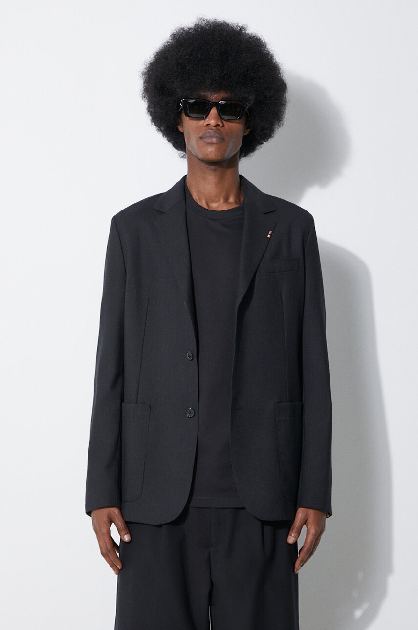 Μάλλινο σακάκι Paul Smith χρώμα: μαύρο, M1R-2151-K00001