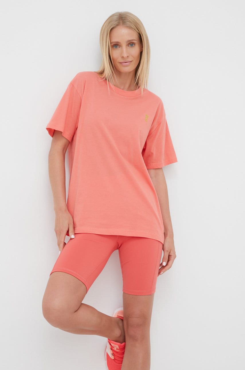 Βαμβακερό μπλουζάκι P.E Nation χρώμα: πορτοκαλί