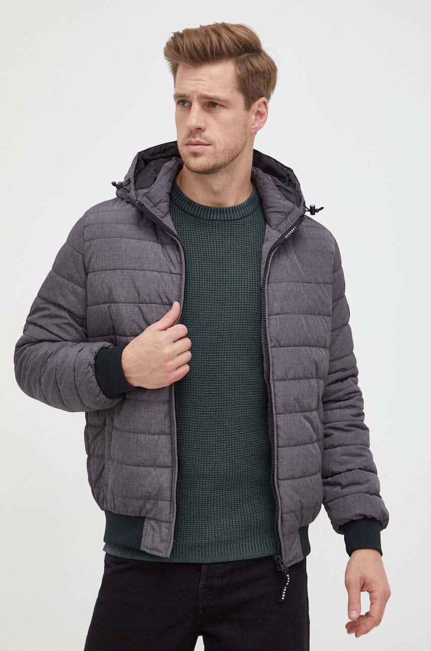 Μπουφάν Pepe Jeans Billy Marl χρώμα: γκρι